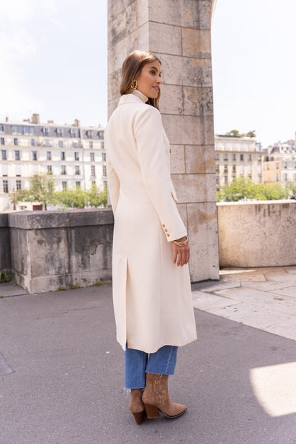 Manteau Veste Blazer Ivoire