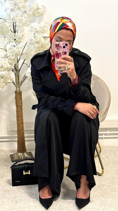 Maxi Trench Noir Venus
