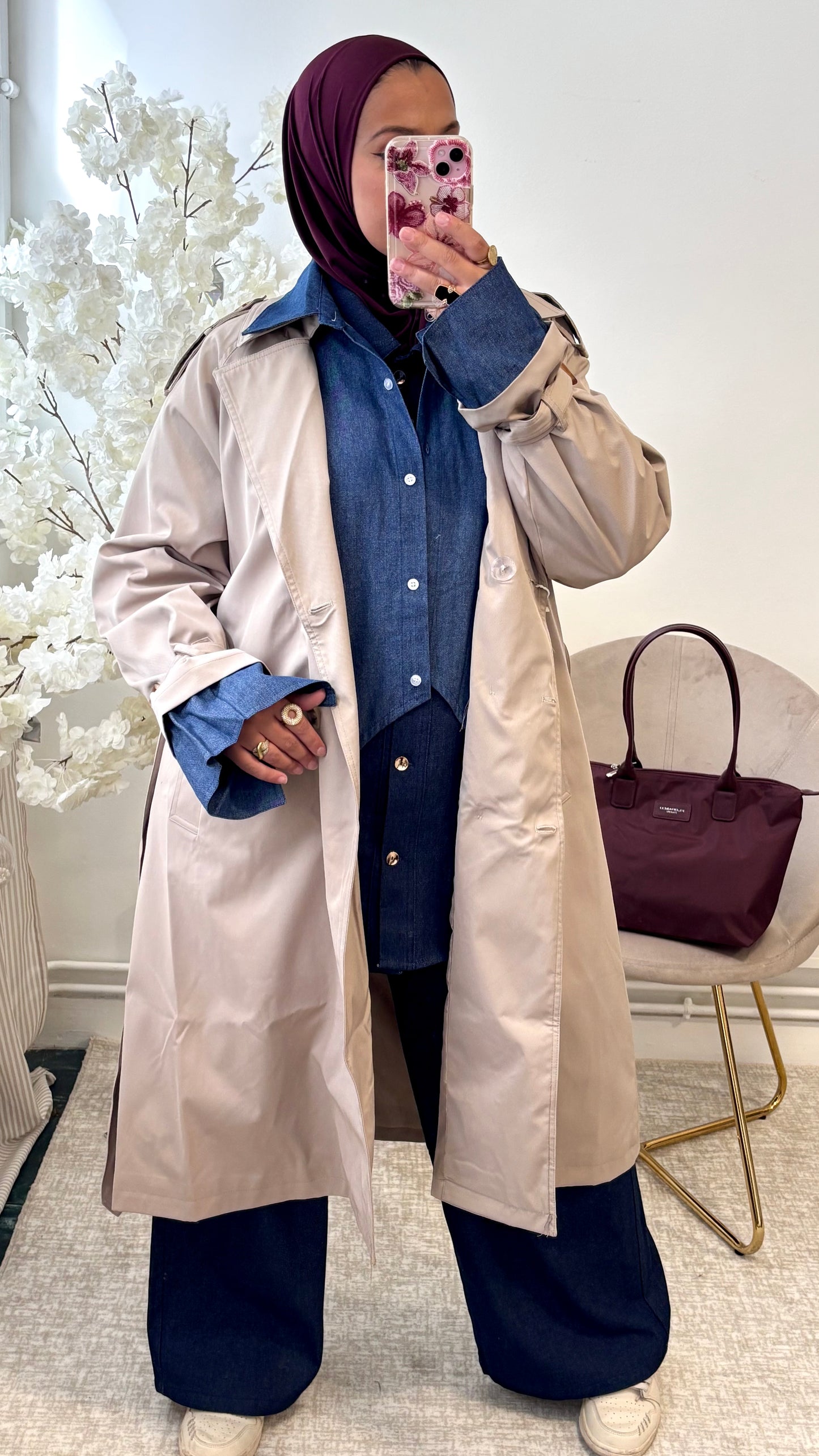 Trench Karina bi-matiere