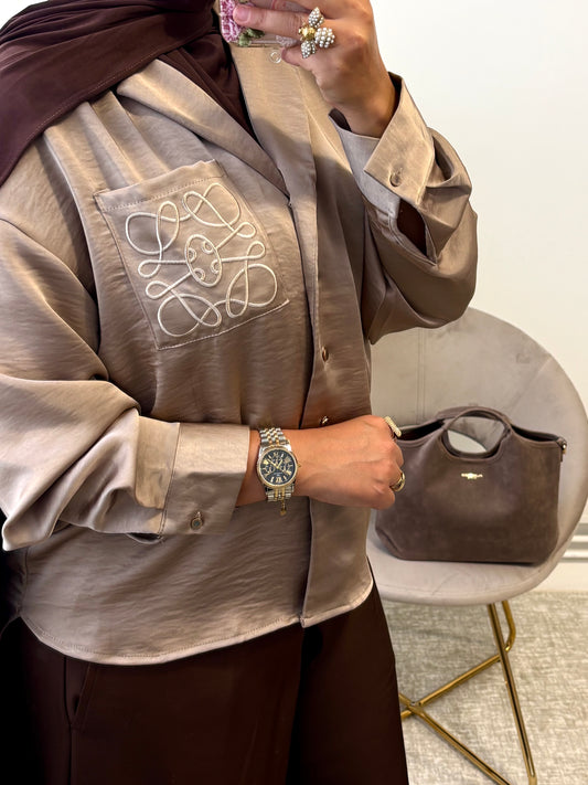 Chemise Andra Taupe