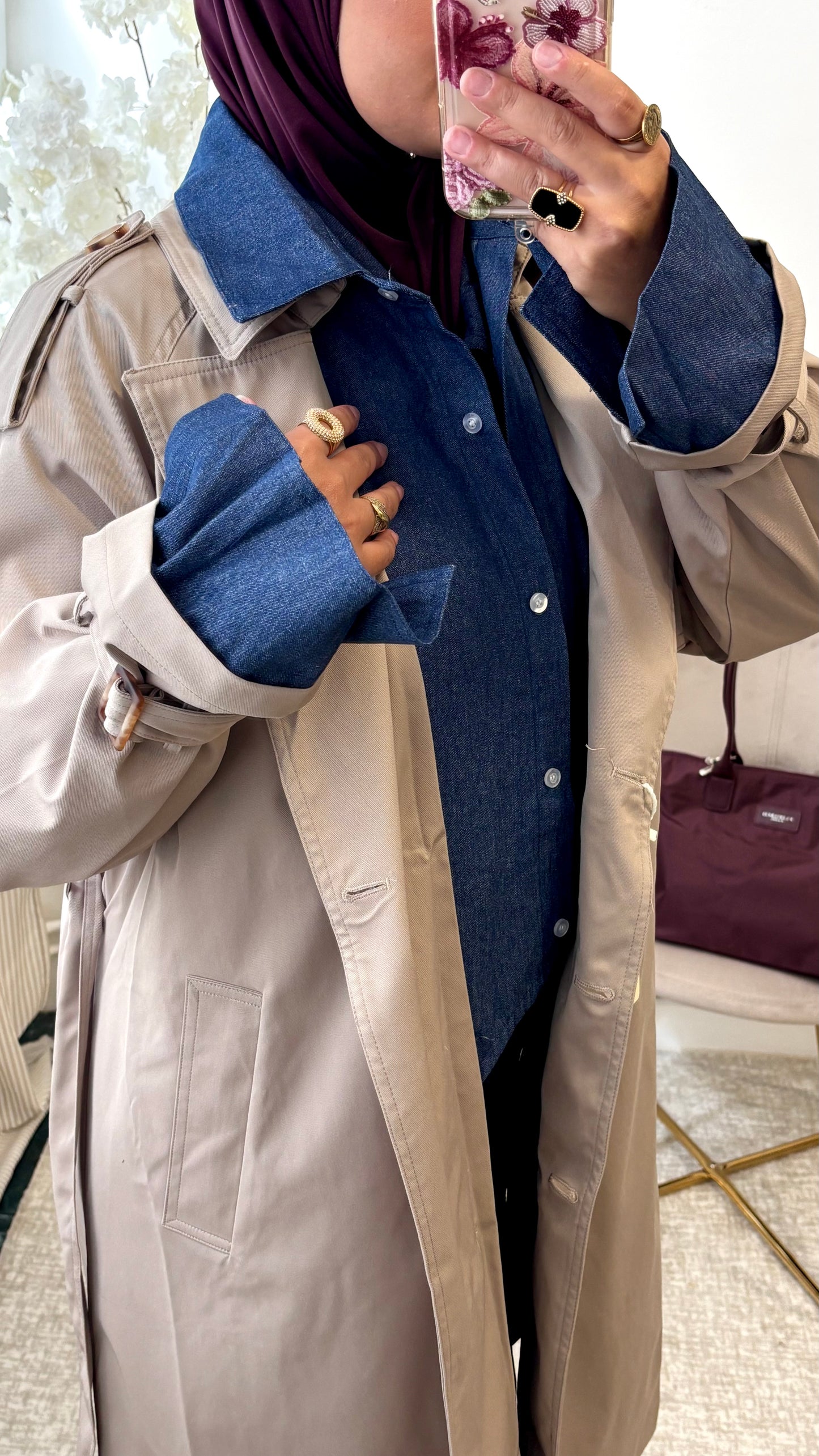 Trench Karina bi-matiere