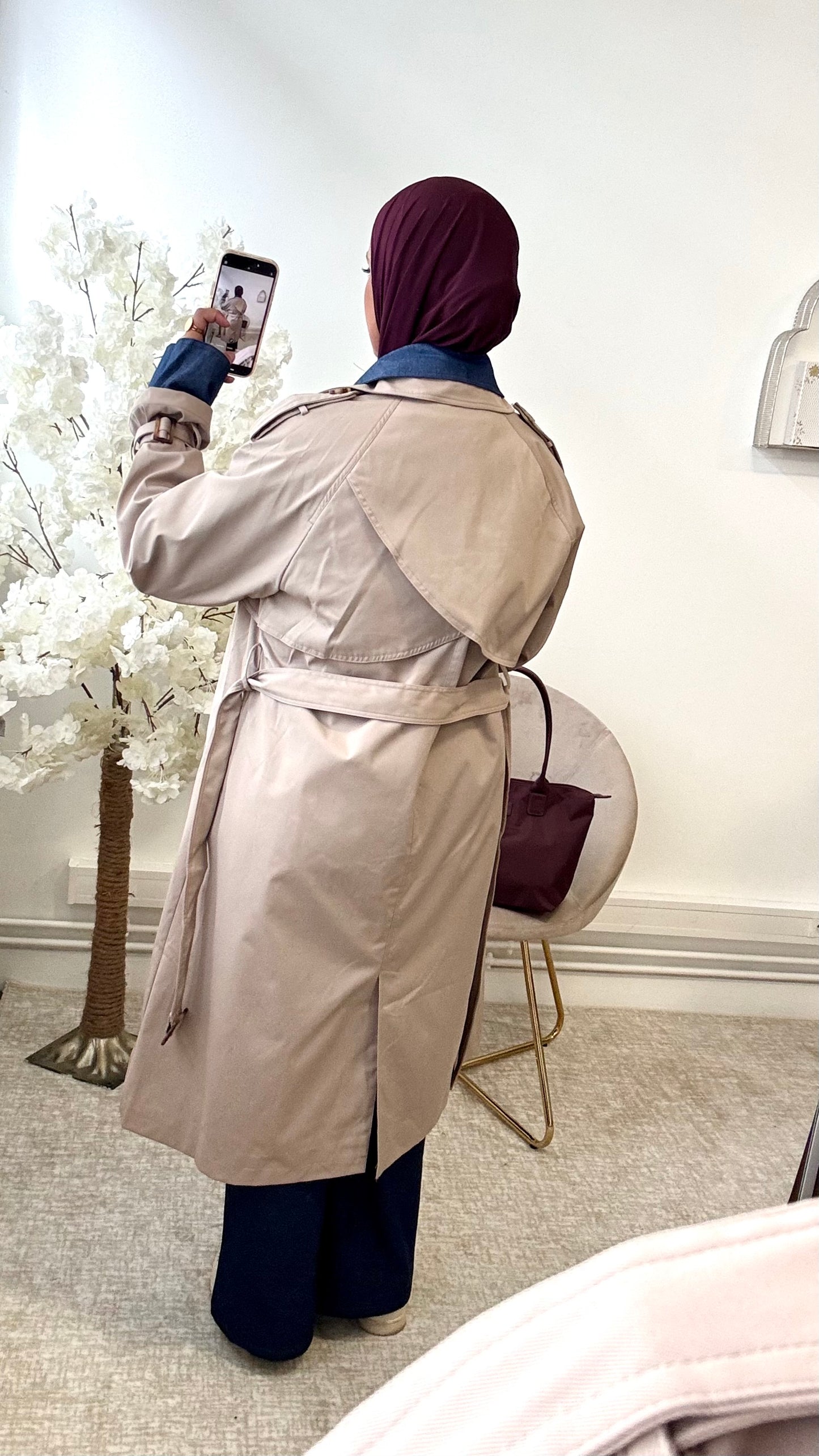 Trench Karina bi-matiere