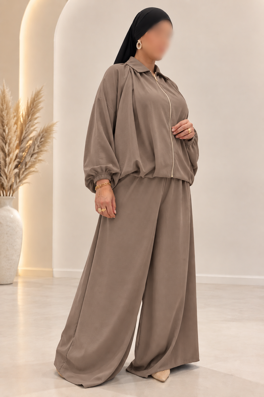 Ensemble Balqis Taupe