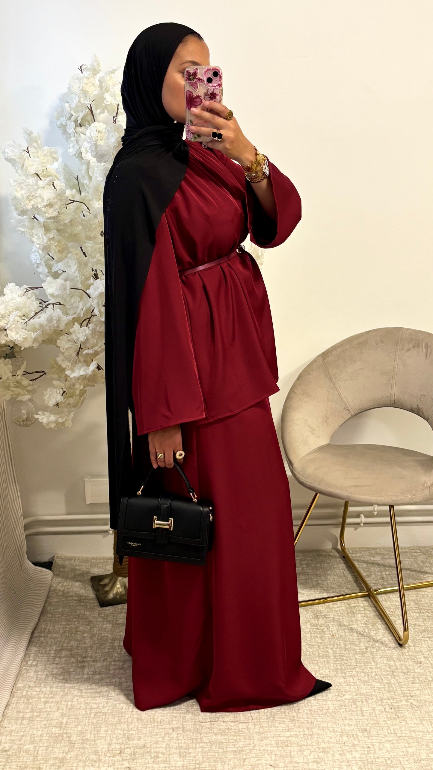 Ensemble Syrielle jupe rouge
