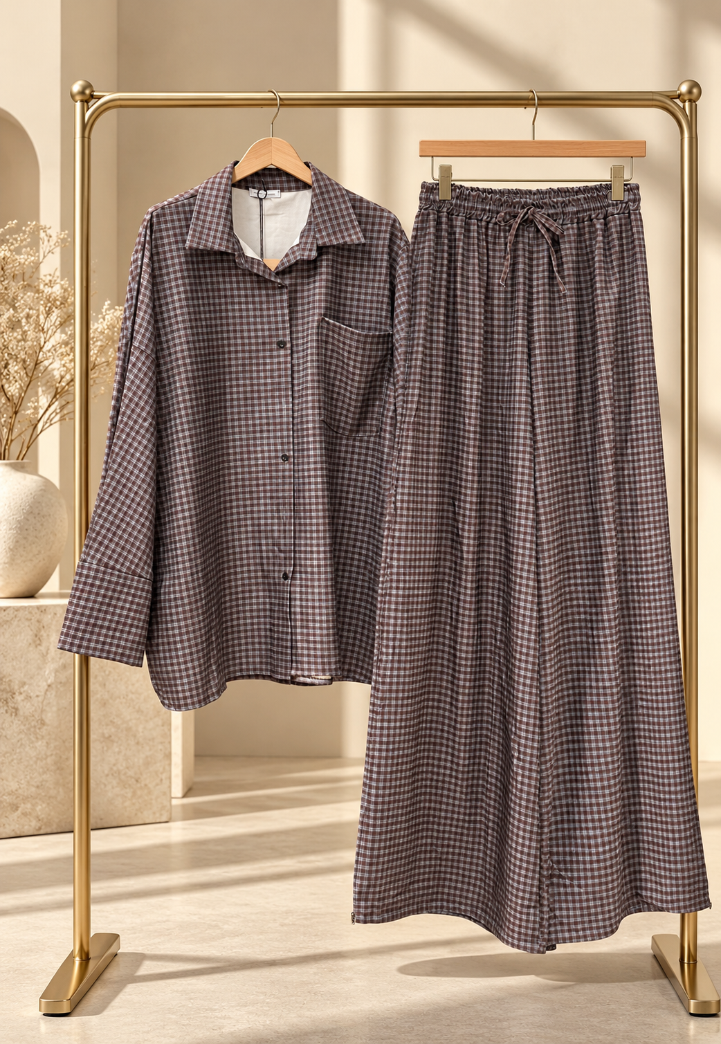 Ensemble Elia Marron/bleu
