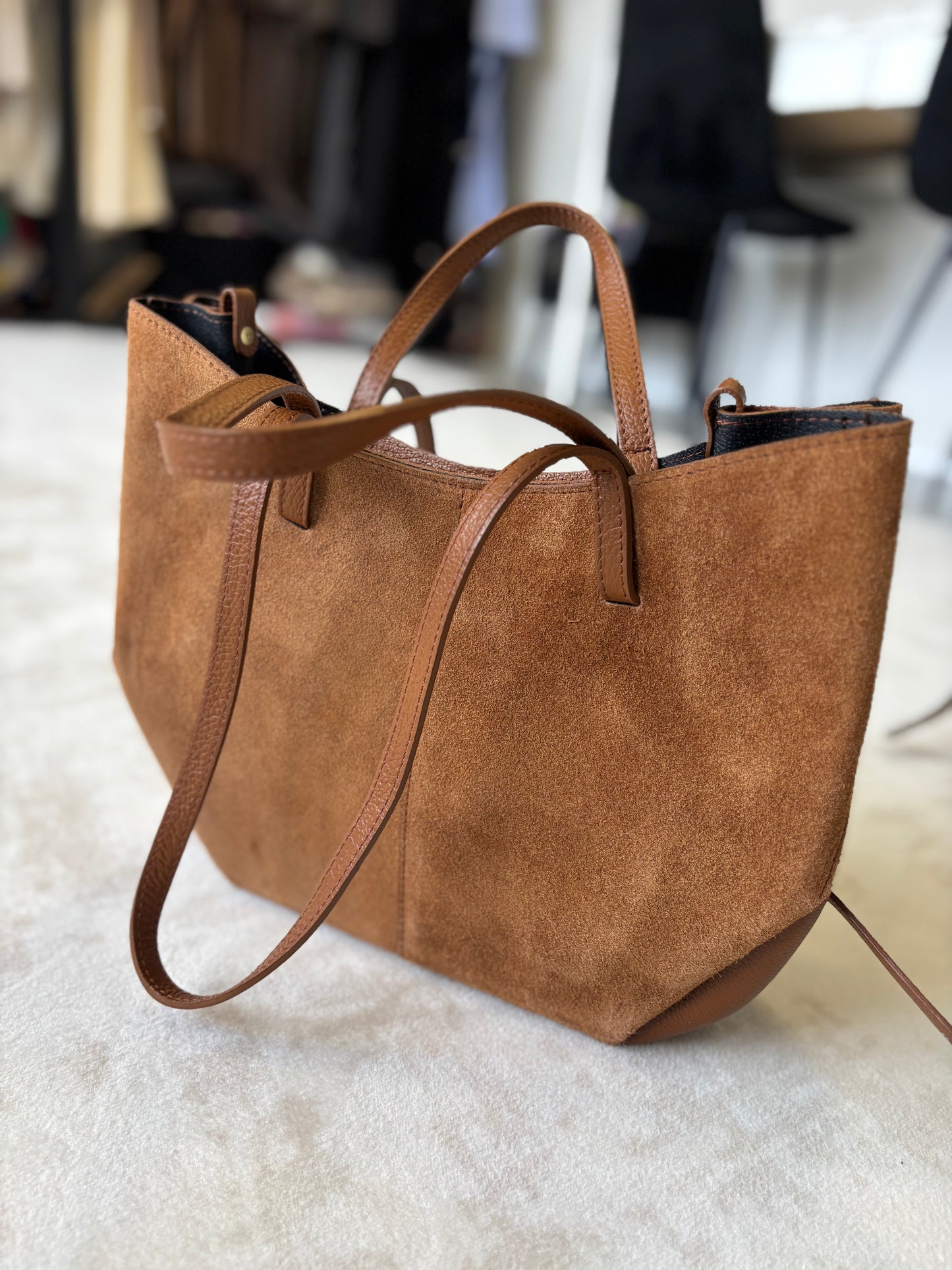 Sac à main Camel cuir véritable