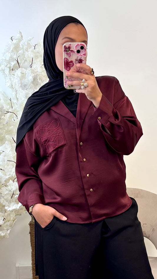 Chemise Andra Bordeaux